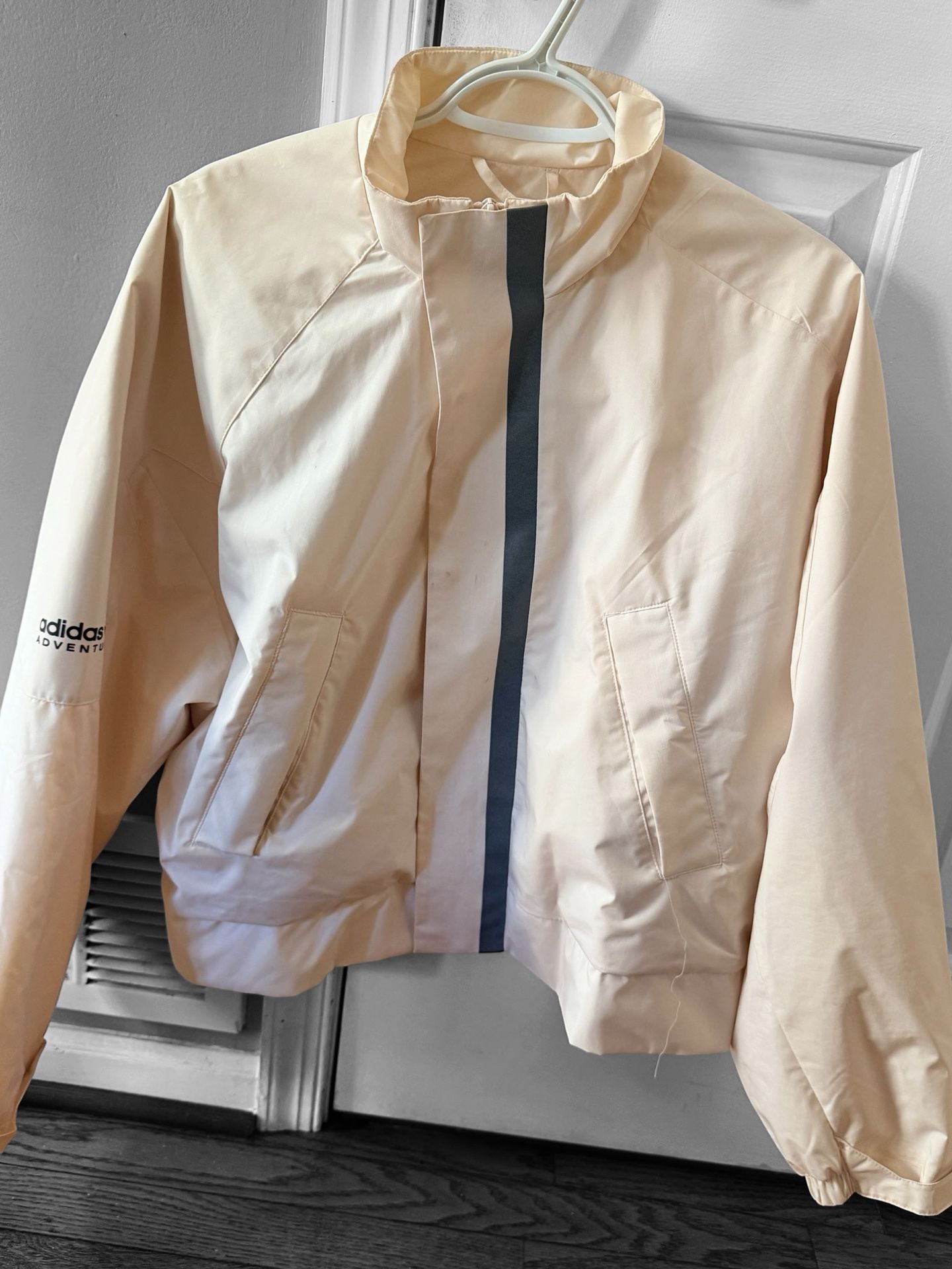 Adidas Adventure Cream Full Zip Windbreaker Jacket